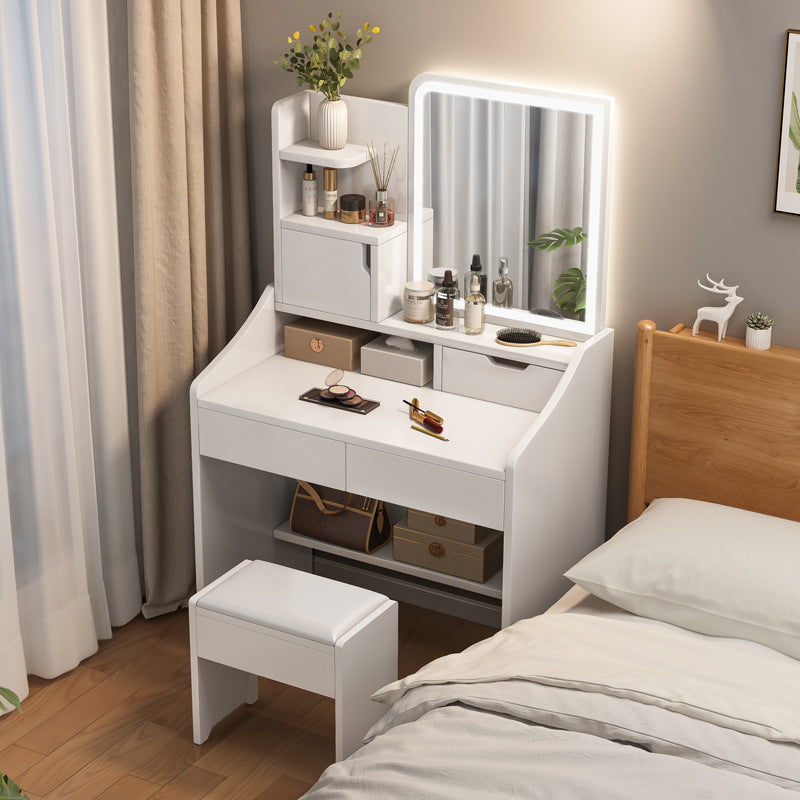 Modern Mini Dressing Table with Storage Cabinet — white