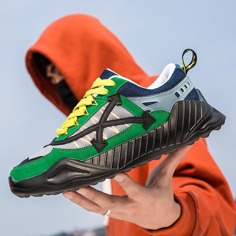 Men’s Lace-Up Casual Sneakers – Thick Sole Summer Travel Shoes