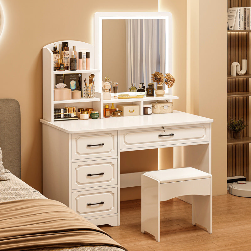 Modern European-Style Dressing Table with Storage Cabinet — 80cm