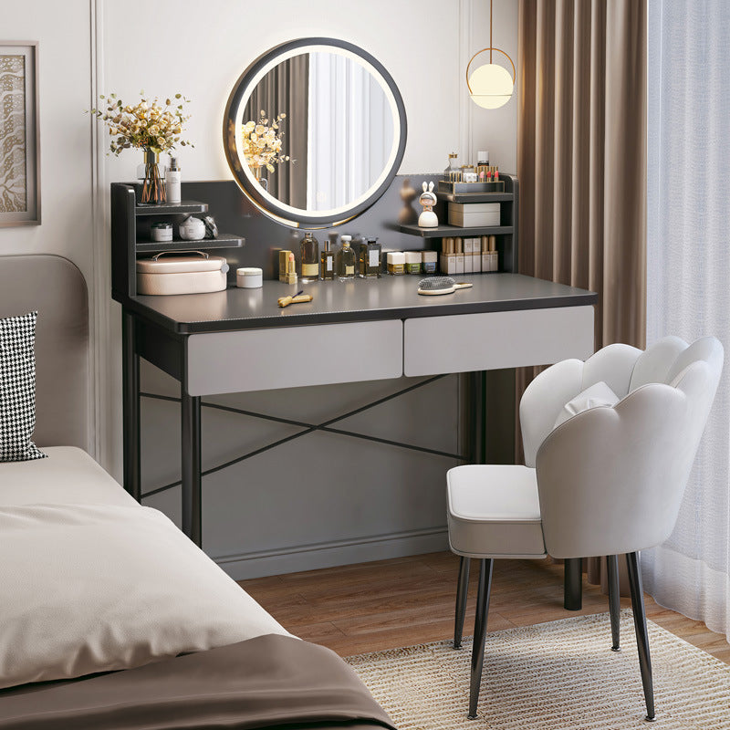Light Luxury Modern Dressing Table with Mirror — with mirror