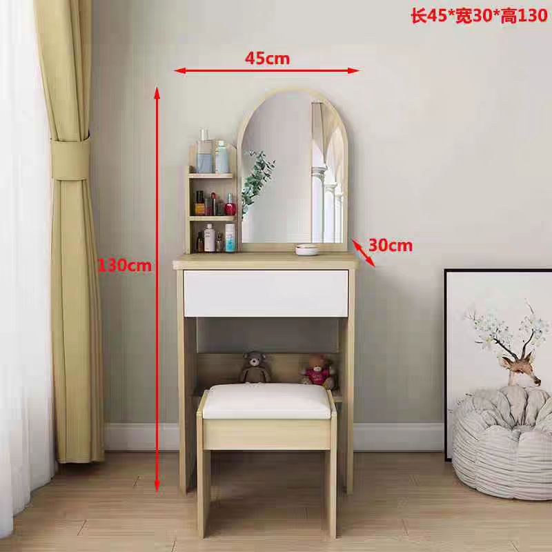 Walnut Bay Window Dressing Table for Small Apartments