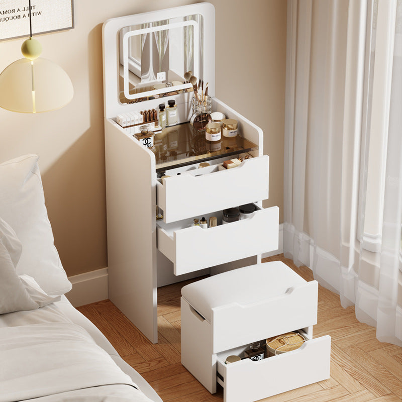 Cream Style Lightweight Flip Dressing Table Storage — white