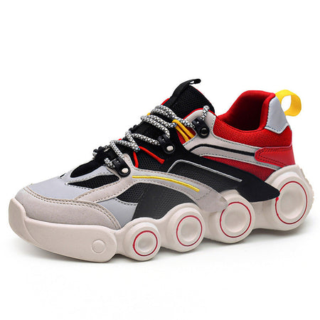 Black men's sneakers - casual athletic shoes with cushioned comfortable sole