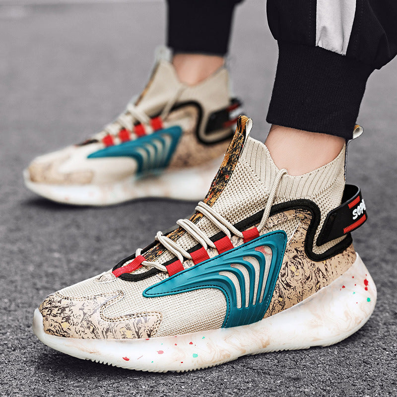 Men’s High-Top Sneakers – Large Size Trendy Shoes