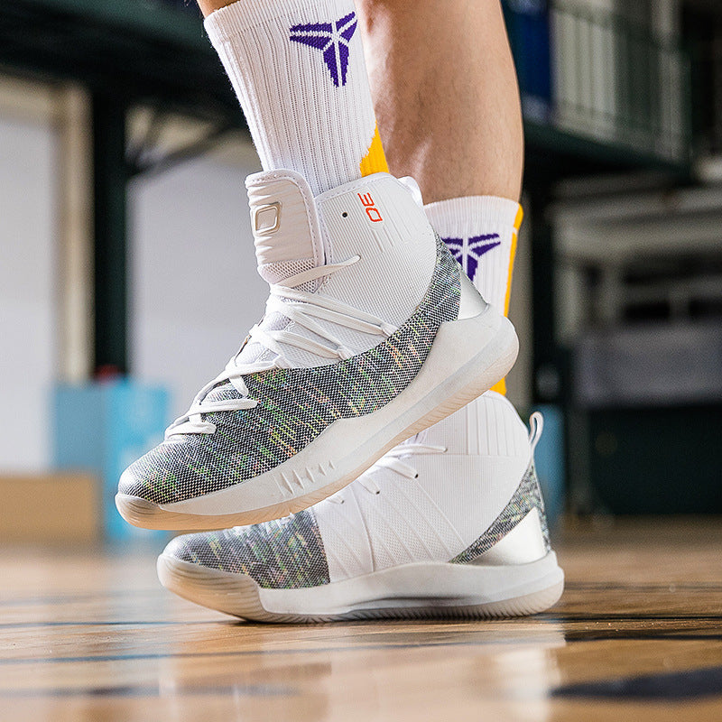 Men’s Mid-Top Basketball Sneakers – Couple Style Breathable Shoes