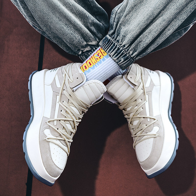 Men’s Harajuku High-Top Sneakers – Platform Casual Sports Shoes
