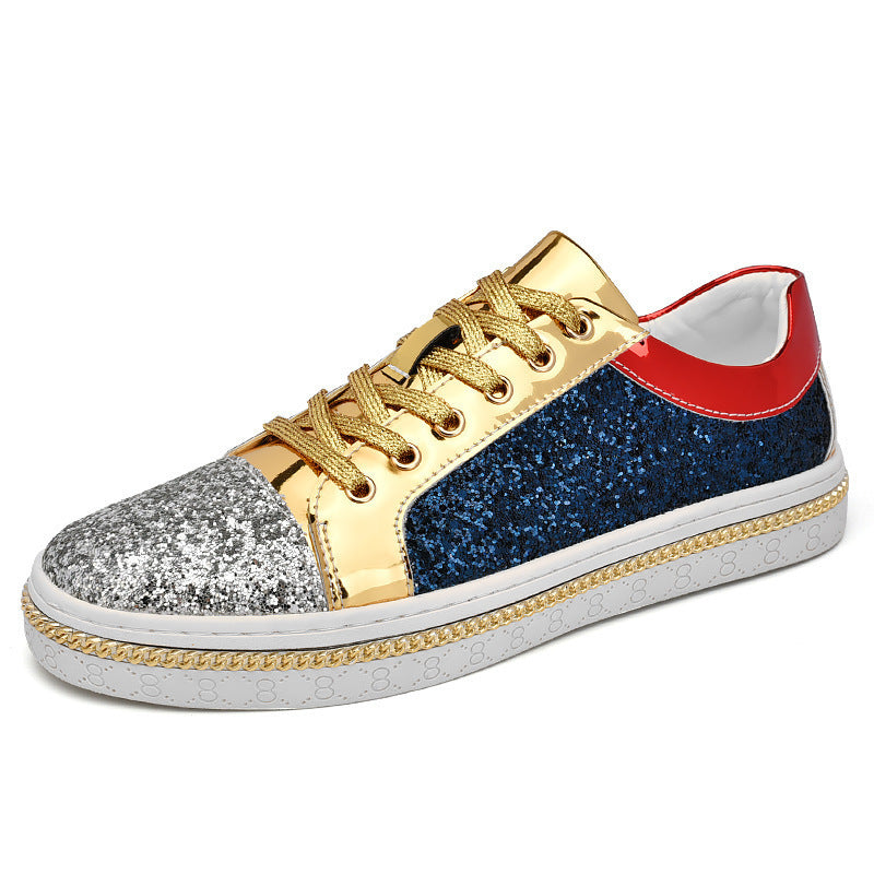Men’s Color-Block Low-Top Sneakers – Sequin Casual Shoes