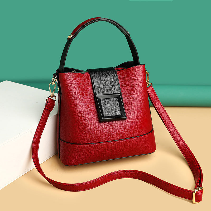 Large Capacity Bucket Crossbody Shoulder Bag for Women