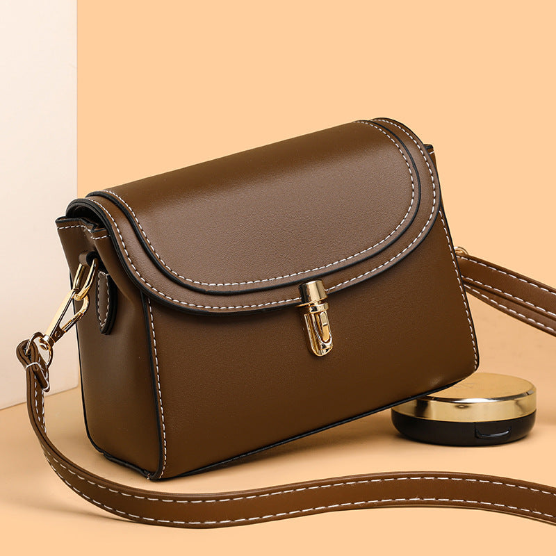 Classic Solid Color Crossbody Shoulder Bag for Women