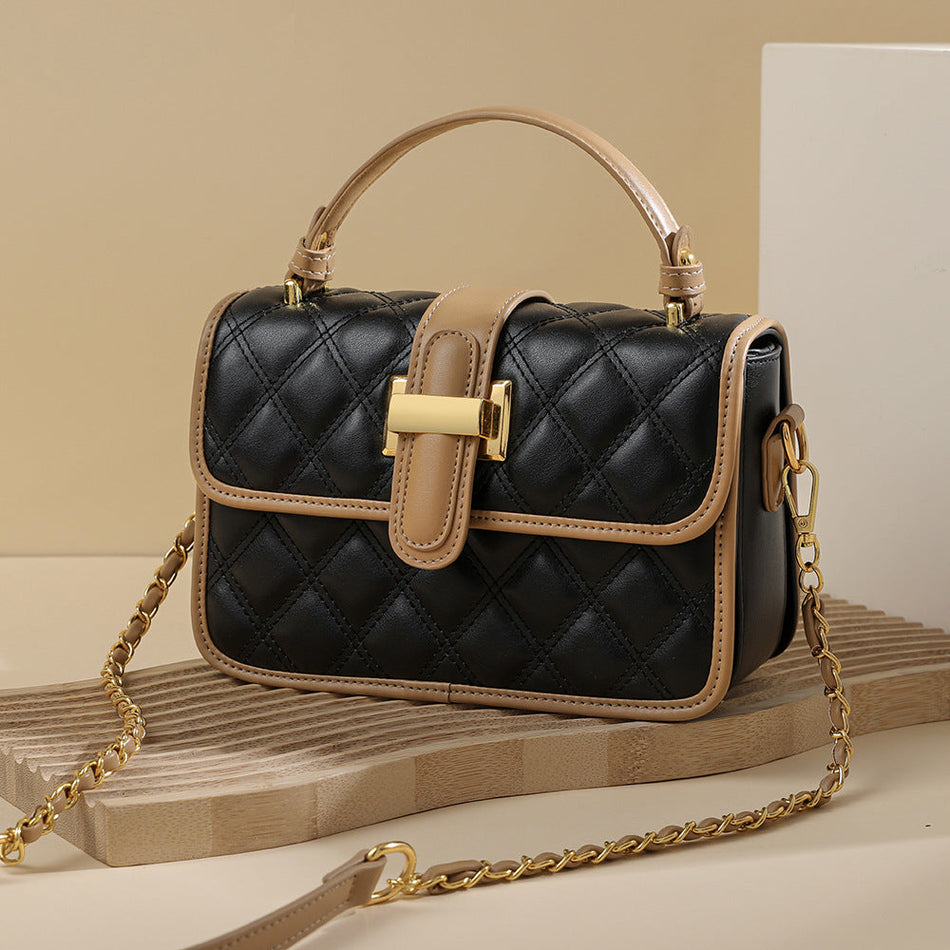 Quilted Chain Small Square Crossbody Bag for Women