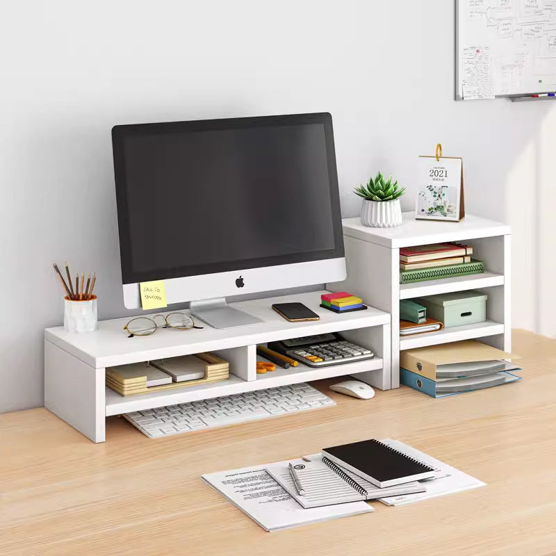 Elevated Monitor Stand Desktop Storage Rack