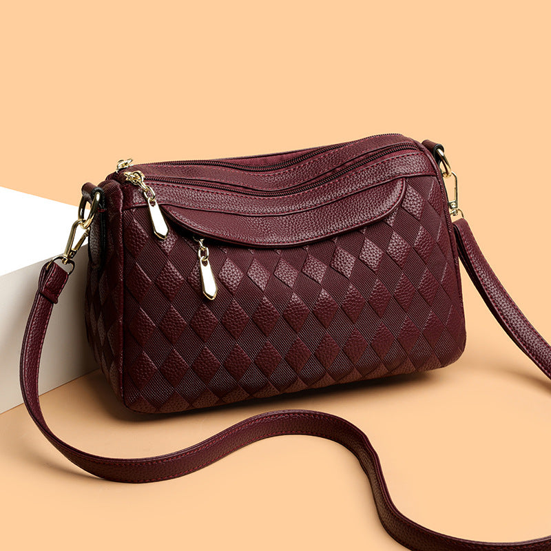 Black versatile shoulder crossbody handbag for women