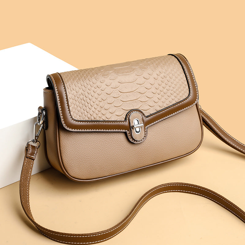 Black stone pattern crossbody bag for women