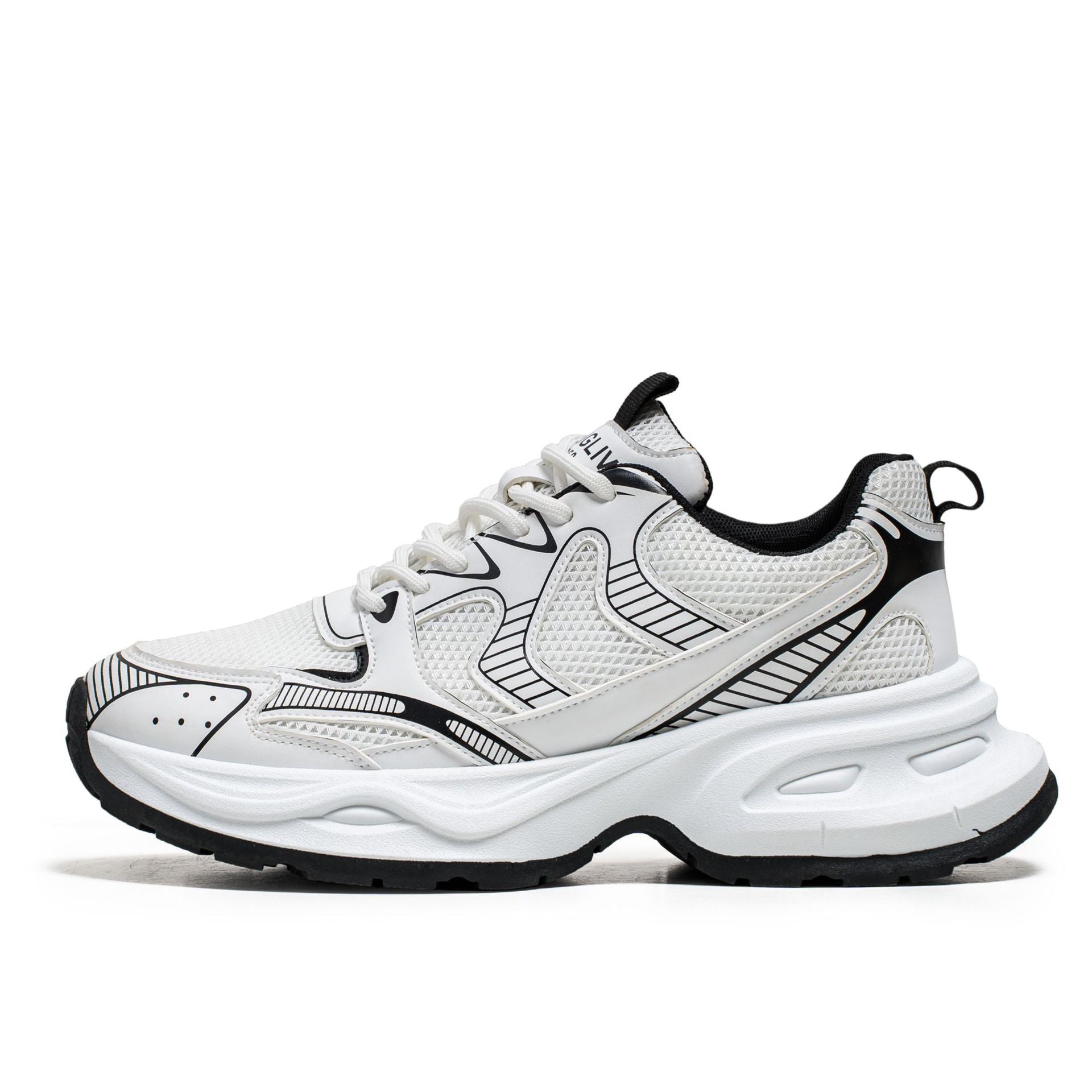 Men’s Mesh Sneakers – Thick Sole Height Increasing Casual Shoes