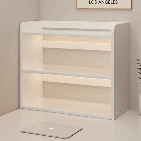 Multi-Layer Desktop Bookshelf Corner Storage Rack — white