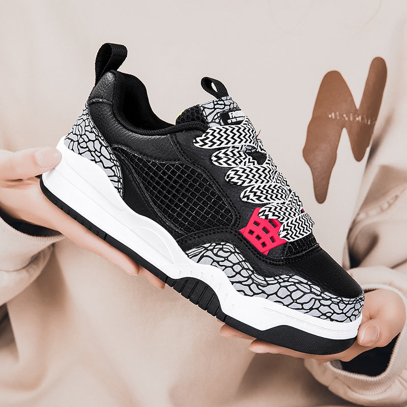 Men’s Retro Low-Top Sneakers – Hong Kong Style Casual Shoes