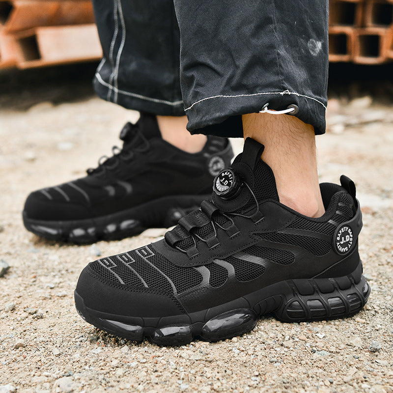 Men’s Steel Toe Mesh Safety Sneakers – Thick Sole Work Shoes