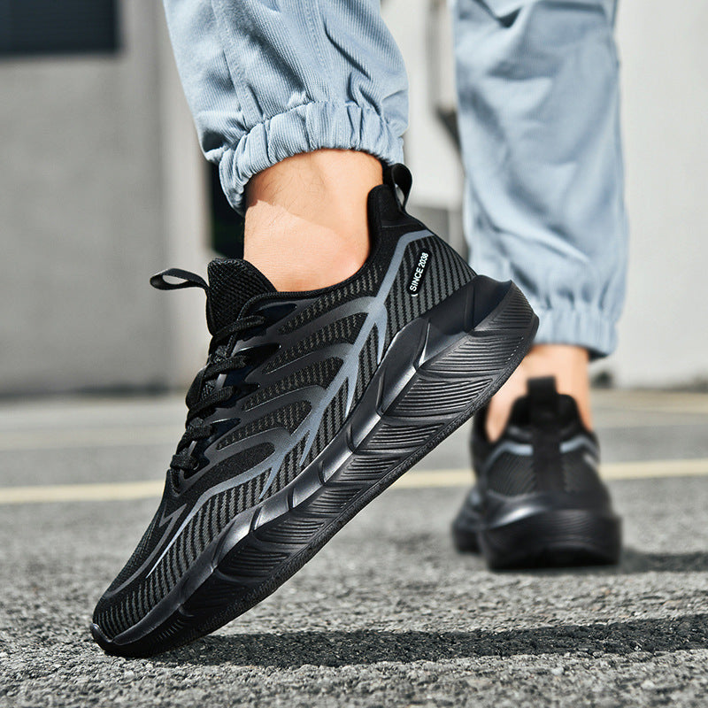 Men’s Lightweight Thick Sole Sneakers – Large Size Casual Running