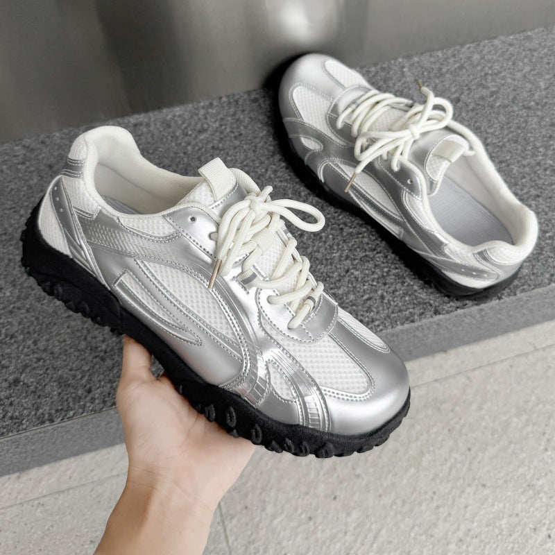 Men’s Retro Running Sneakers – Breathable Thick Sole Casual Shoes