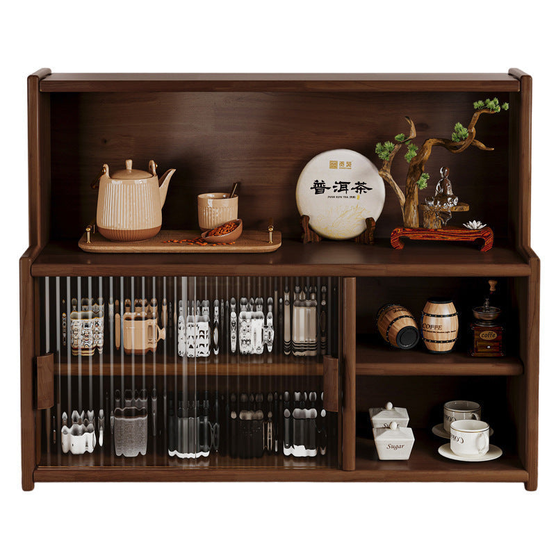 Bay Window Antique Style Dustproof Storage Cabinet