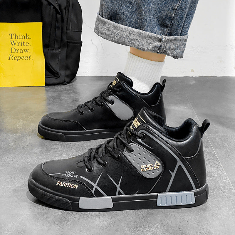 Men’s High-Top Leather Sneakers