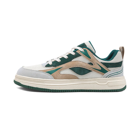 Men’s Mesh Low-Top Sneakers – Breathable White Casual Sports Shoes