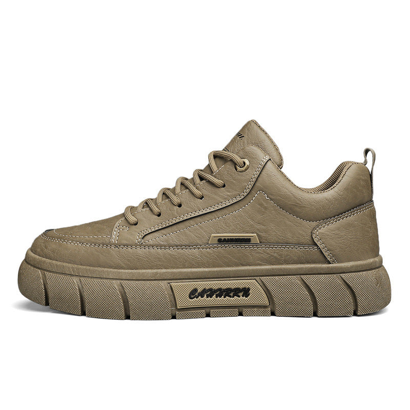 Men’s Low-Cut Boots – Thick Sole Retro Casual Work Shoes