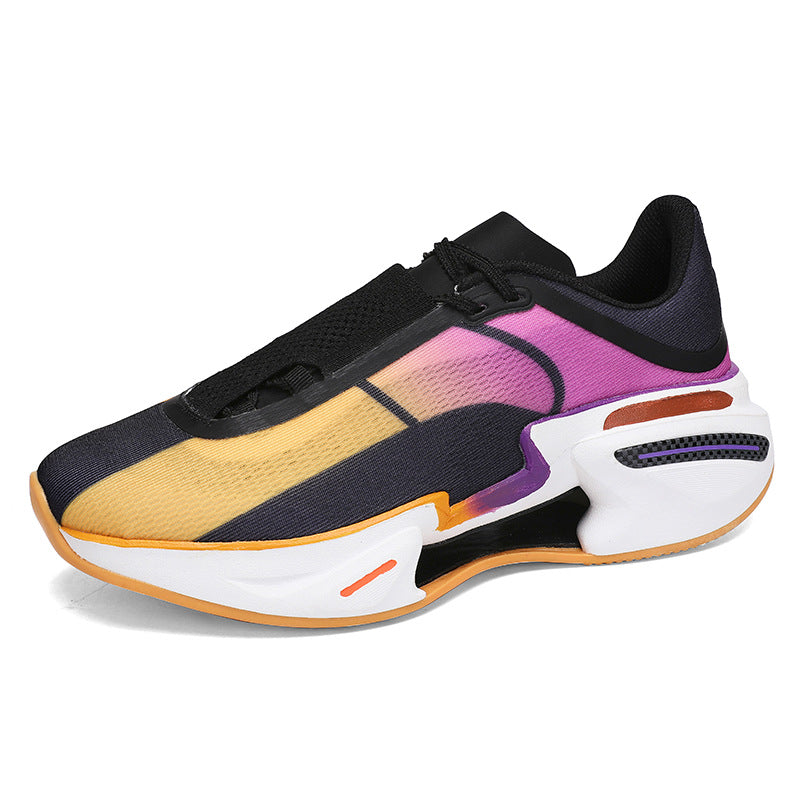 Couple Thick Sole Sneakers – Color Block Casual Sports Shoes