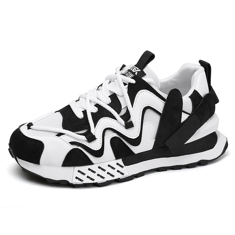 Men’s Korean Style Mesh Sneakers – Low-Top Casual Dad Shoes