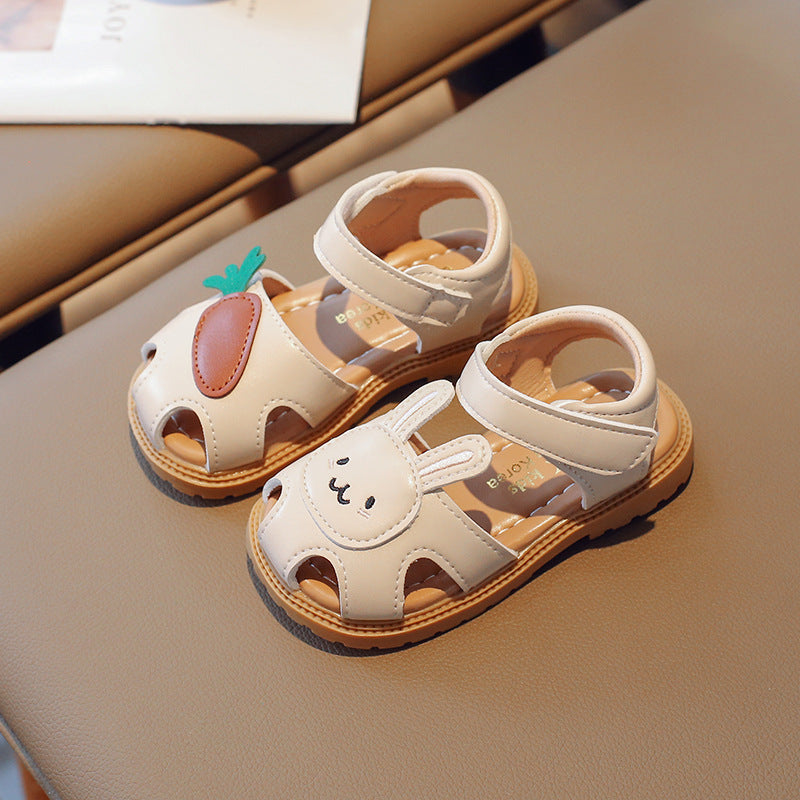 Kids Closed-Toe Sandals Summer Rabbit Cartoon Comfortable Shoes