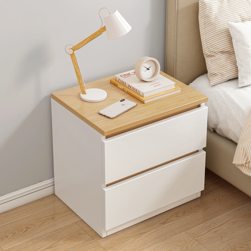 Modern Mini Bedside Storage Cabinet Rack — white wood