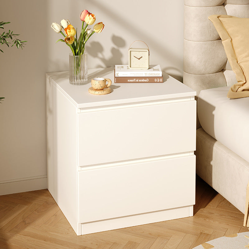 Modern Small Bedside Storage Cabinet for Apartment — white wood