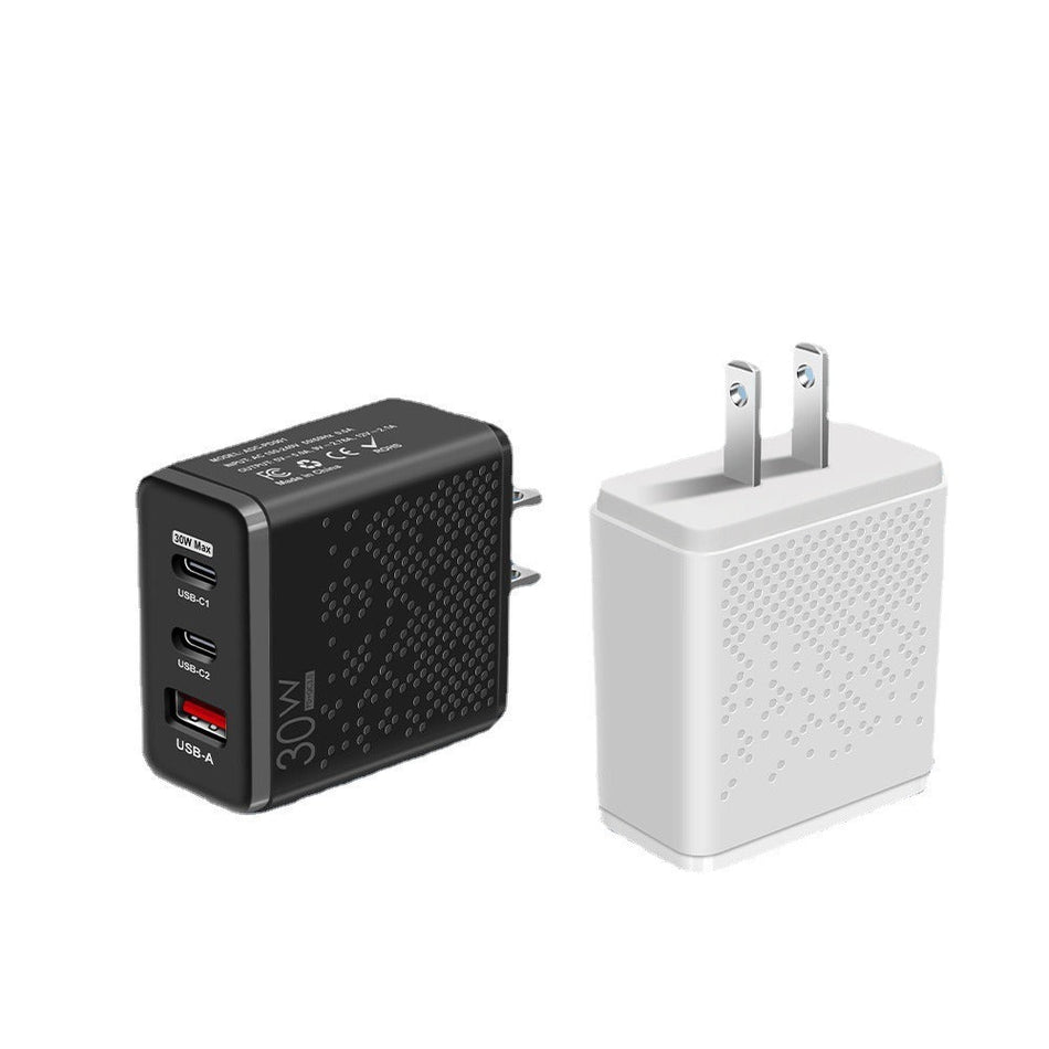 30W Type-C USB Multi-Port Fast Charger Adapter