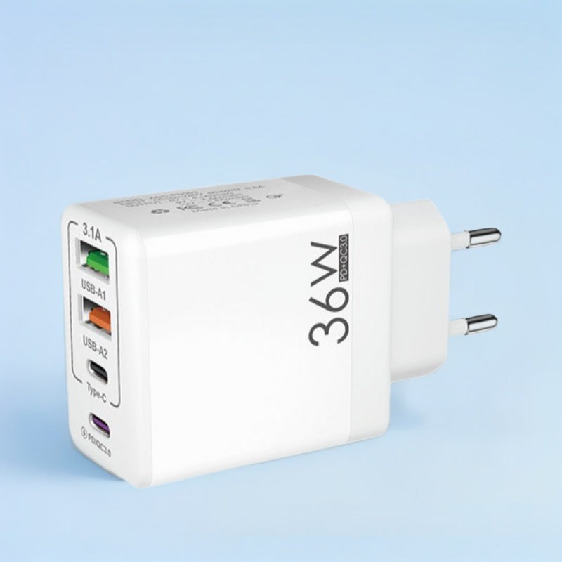 36W PD Fast Charger – 2U 2C Multi-Port Adapter