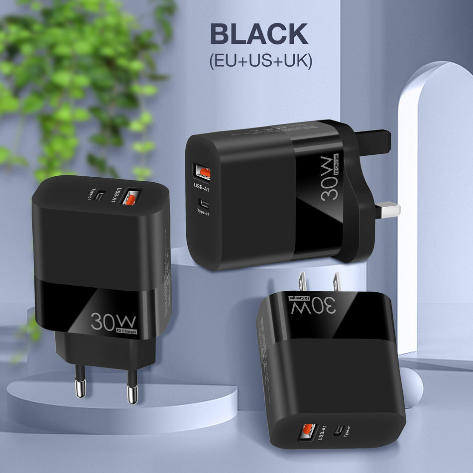 30W Multi-Port Fast Charger – PPS Universal USB-C Adapter