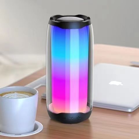 PULSE4 Wireless Bluetooth Speaker – Color Screen Stereo Subwoofer in Black