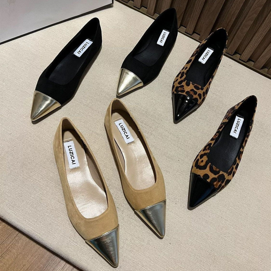 French Style Pointed Toe Flat Shoes Chic Dress Evening Flats