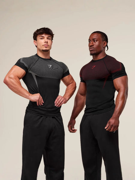 Men's black long sleeve T-shirt - loose fit round neck casual top