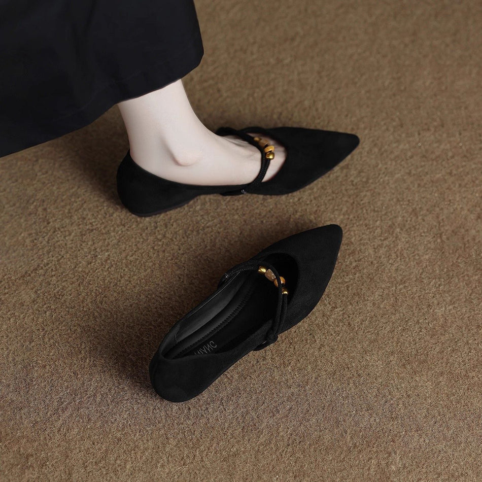 French Style Pointed Toe Soft Sole Flat Shoes Women Elegant