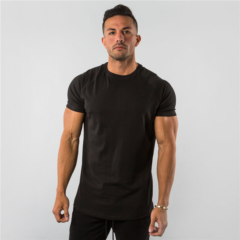Men's white long sleeve T-shirt - loose fit round neck casual top