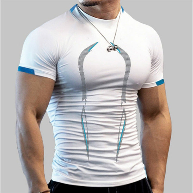 Men's white long sleeve T-shirt - loose fit round neck casual top