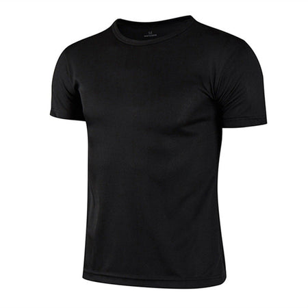 Men's black long sleeve T-shirt - loose fit round neck casual top