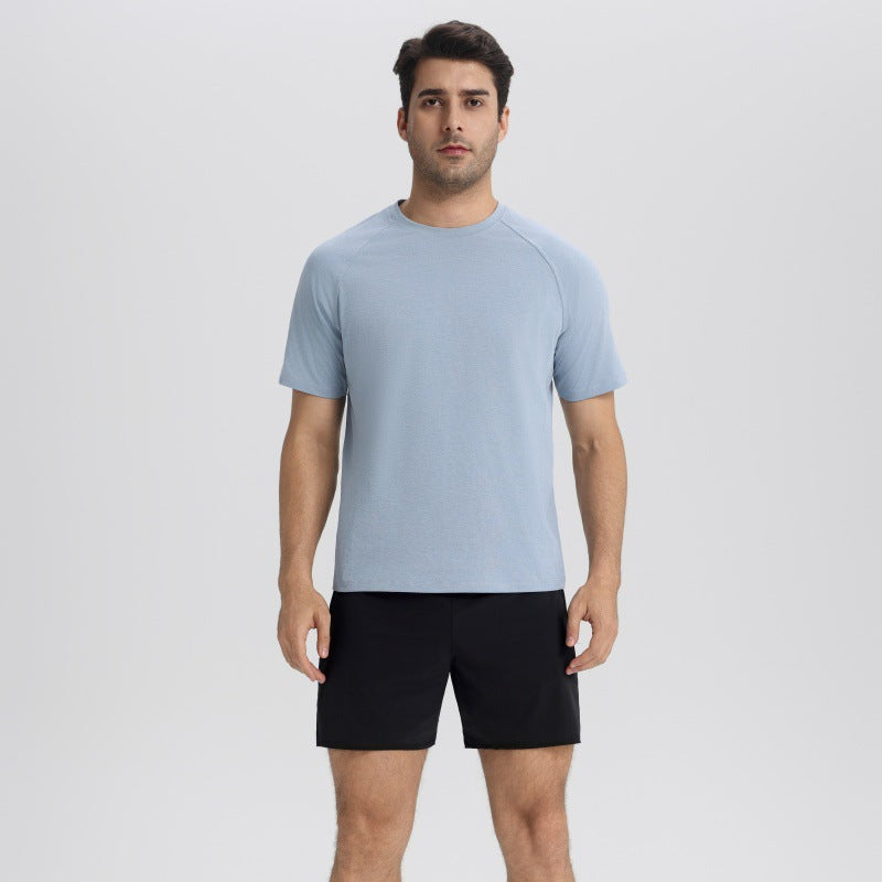 Men's black long sleeve T-shirt - loose fit round neck casual top