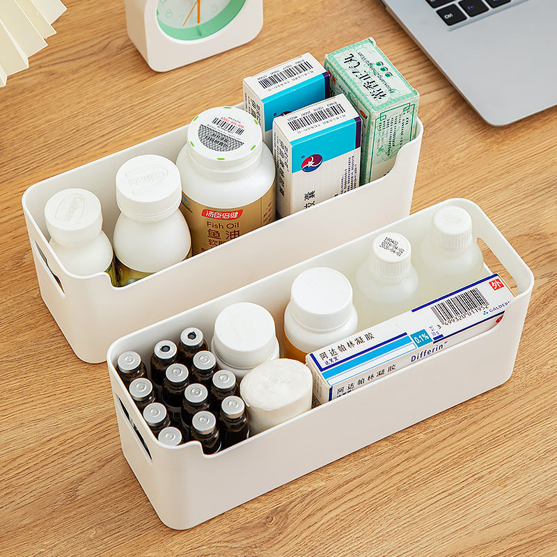 Transparent Plastic Medicine Storage Box with Wall Mount Design