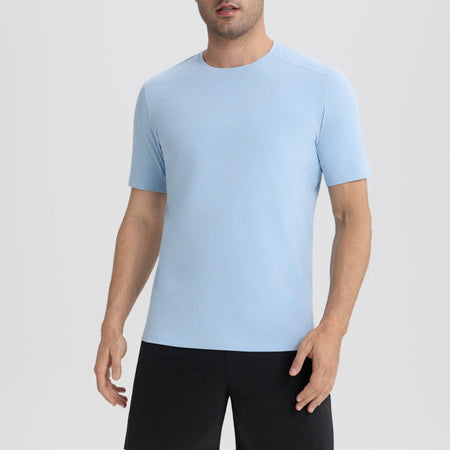 Men's black long sleeve T-shirt - loose fit round neck casual top
