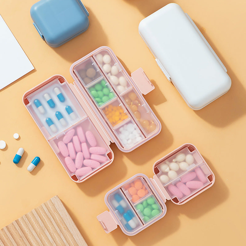 7 Day Mini Pill Organizer Box with — white