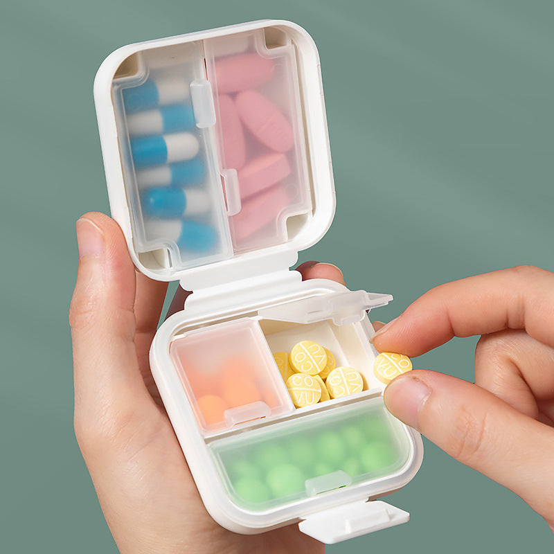 7 Day Mini Pill Organizer Box with Sealed Compartments