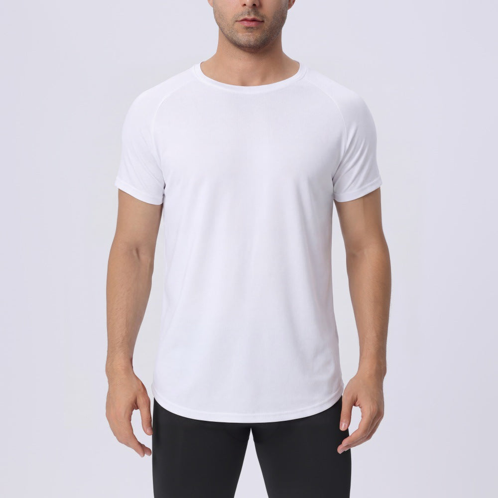 Men's army green long sleeve T-shirt - loose fit round neck casual top