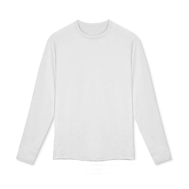 Men's black long sleeve T-shirt - loose fit round neck casual top
