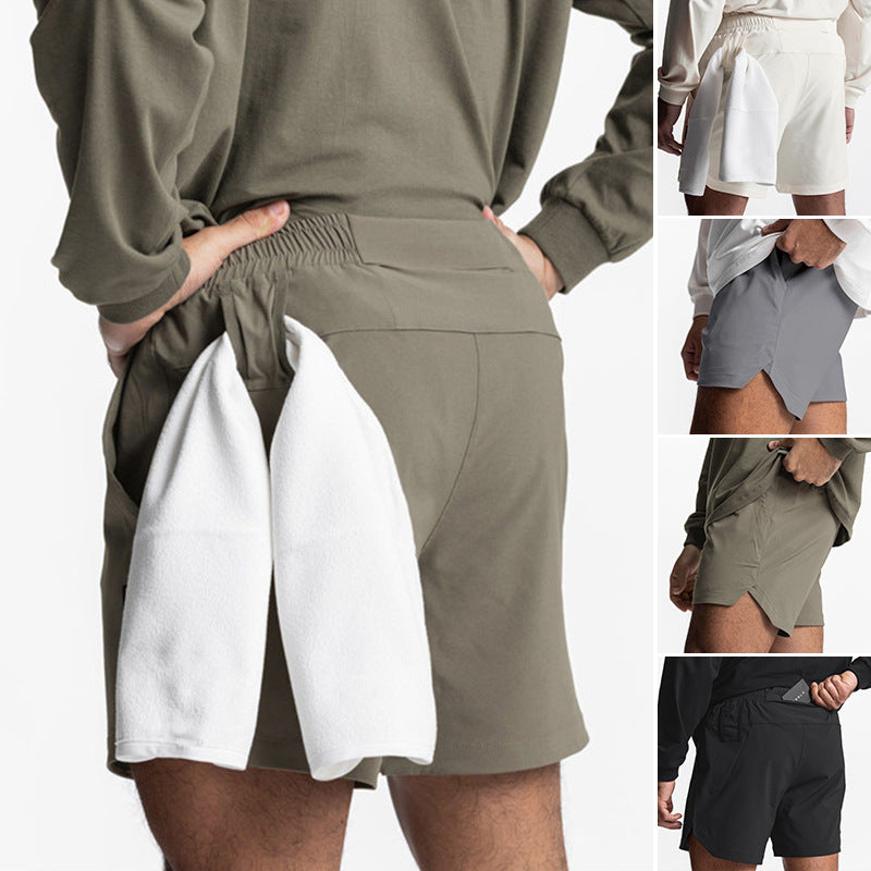 Men's Solid Color "Light Plate" Quick-Dry Fitness and Training